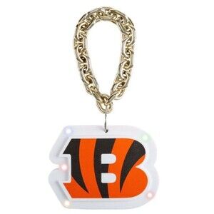 FOCO NFL Cincinnati Bengals Team Big Logo Light Up Chain Ornament NEW